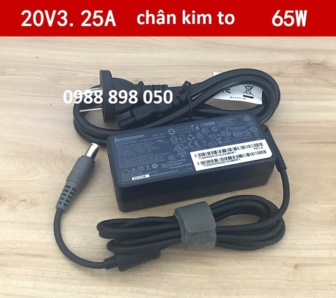 Adapter-sạc laptop lenovo 20v 3.25a chân to có kim chính hãng