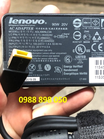 SẠC MÁY TÍNH LAPTOP LENOVO 20V 4.5A CHÂN VUÔNG USB BẢN GỐC