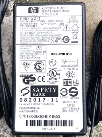 DÂY NGUỒN CHO MÁY IN HP 32V 1560MA 0957-2271 0957-2105 0957- 2259 0957-2230 CHÍNH HÃNG