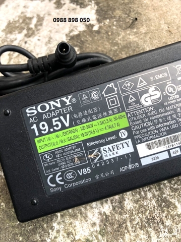 dây nguồn tivi sony 19.5v 4.7a hàng bãi zin chính hãng