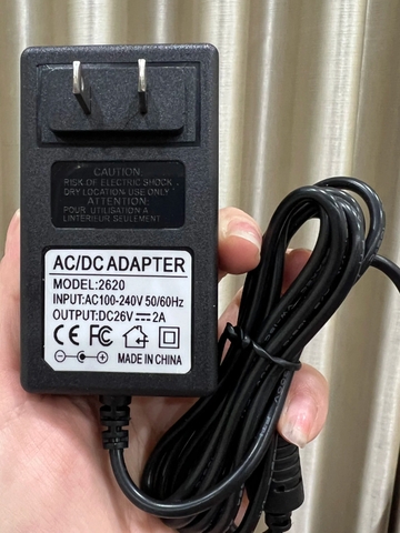 DÂY SẠC 26V 2A CHO MÁY HÚT BỤI BẢO HÀNH 12 THÁNG <adapter nguồn loại xịn>