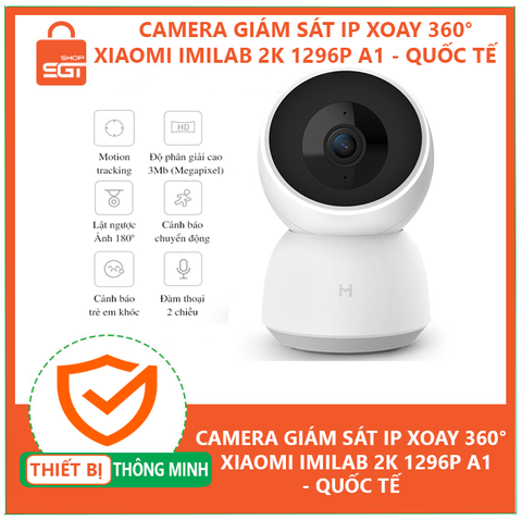 Camera giám sát IP xoay 360° Xiaomi Imilab 2k 1296p A1 - Quốc Tế