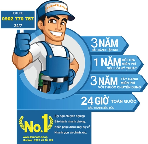 Gói bảo hành VIP cho máy pha cà phê Văn Phòng