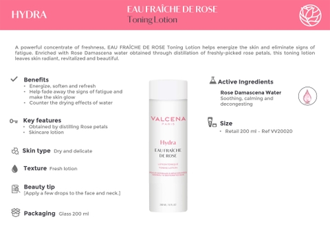 NƯỚC HOA HỒNG TƯƠI - Nutri EAU DOUCE DE ROSE - CÂN BẰNG PH cho da