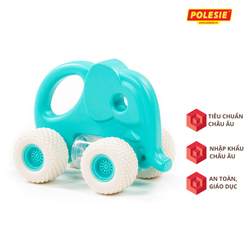 Xe voi con lục lạc Gripcar cho bé - Xanh - POLESIE Toys - Hàng Nhập Khẩu Chính Hãng Từ Châu Âu, An Toàn, Chất Lượng Cao -PLS-90263