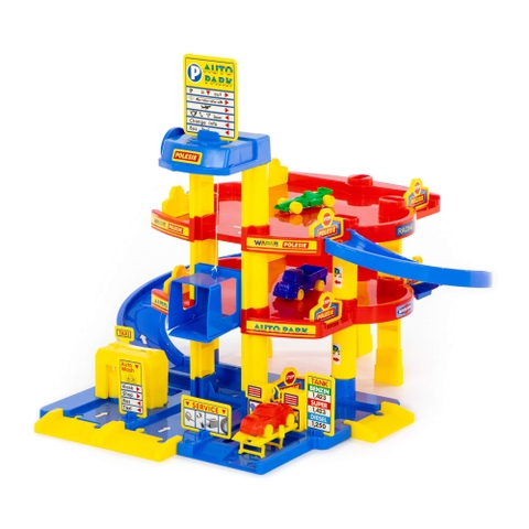 Bộ đồ chơi mô hình bãi đỗ xe 3 tầng – Wader Toys