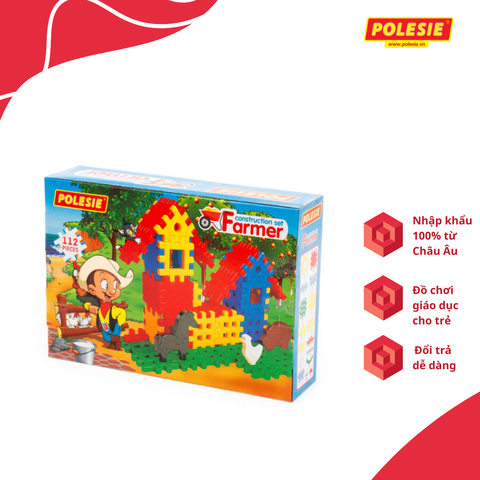 Đồ chơi lắp ghép trang trại cho bé 112 chi tiết- Hàng Cao Cấp - 4864  – Polesie Toys