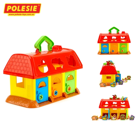 Bộ đồ chơi thả hình khối Ngôi nhà thú cưng - Polesie Toys