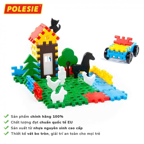 Đồ chơi lắp ghép trang trại 120 chi tiết - Hàng Cao Cấp - 4826 – Polesie Toys
