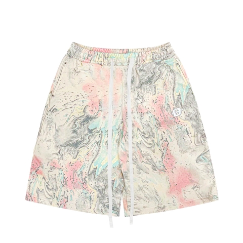 Quần short lửng hoạ tiết loang màu hologram DAVIES Commando Short