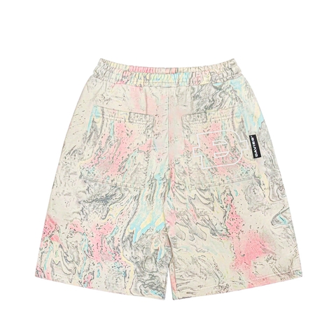 Quần short lửng hoạ tiết loang màu hologram DAVIES Commando Short