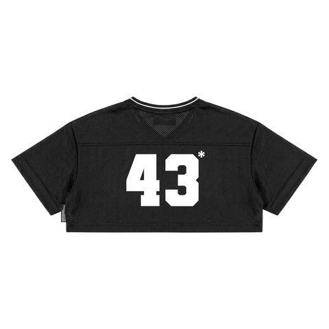 Áo croptop nữ tay ngắn form rộng DAVIES thun lưới mè 43 Jersey