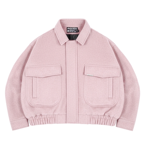 DSW CROP BOMBER JACKET CLASSY - DẠ HỒNG