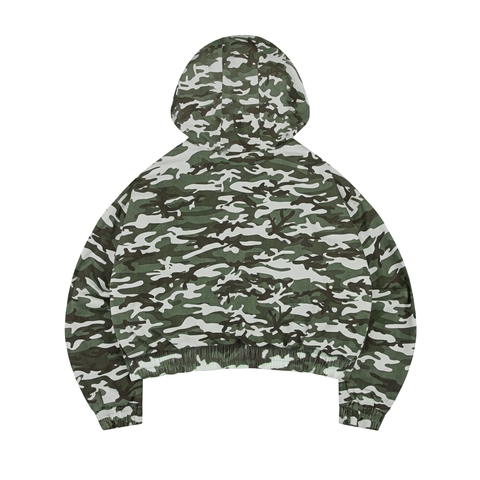 Áo khoác kaki DAVIES hoạ tiết camo xanh Obscure Cloak Hooded Jacket