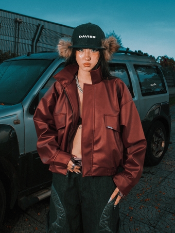 Áo khoác bomber croptop Da Classy
