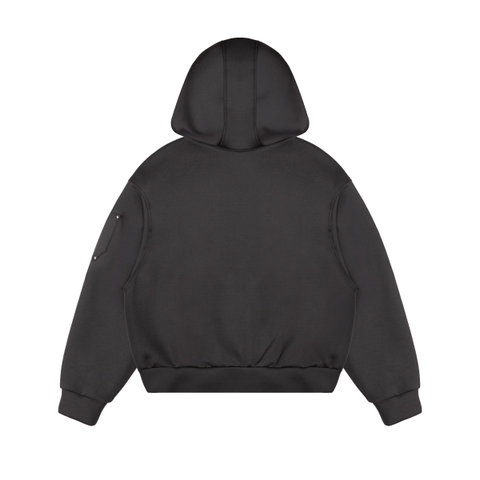 Áo khoác hoodie zip form boxy DAVIES mũ rộng