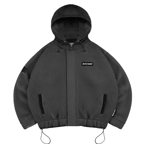 DSW FLEECE HOODED JACKET - XÁM