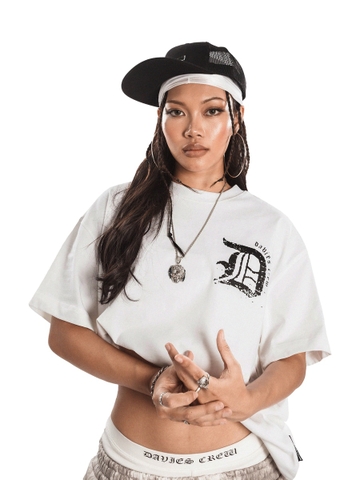 Áo phông rộng streetwear nam nữ DAVIES hình in lớn sau lưng