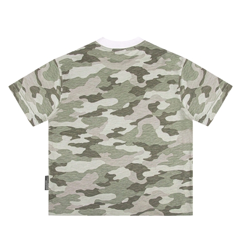 Áo phông phom vừa hiphop DAVIES hoạ tiết camo Textured Slub Tee