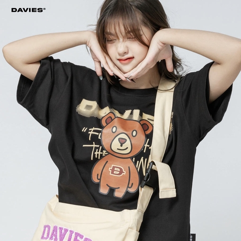 Áo thun local brand đẹp màu đen nam nữ Playful bear