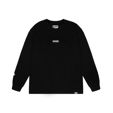 áo thun tay dài nữ form rộng màu đen