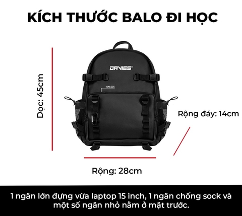 balo đi học nam da local brand Davies