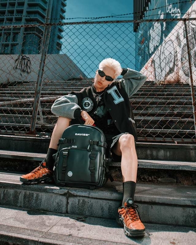 balo da nam local brand màu đen chống nước