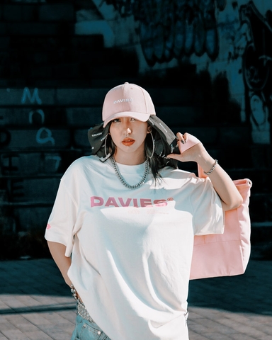 nón local brand đẹp màu hồng vải khaki Davies