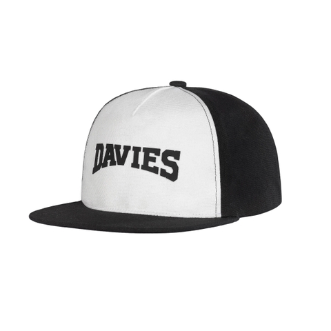 Mũ snapback nam nữ đen phối trắng vải canvas