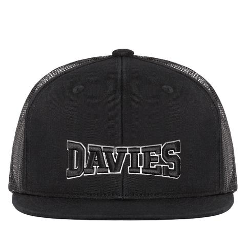 Nón lưỡi trai nam nữ hiphop DAVIES phối lưới chữ thêu nổi