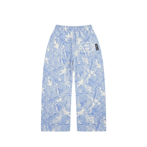 Quần nỉ ống rộng DAVIES hoạ tiết lá rừng màu xanh Commando Sweatpants