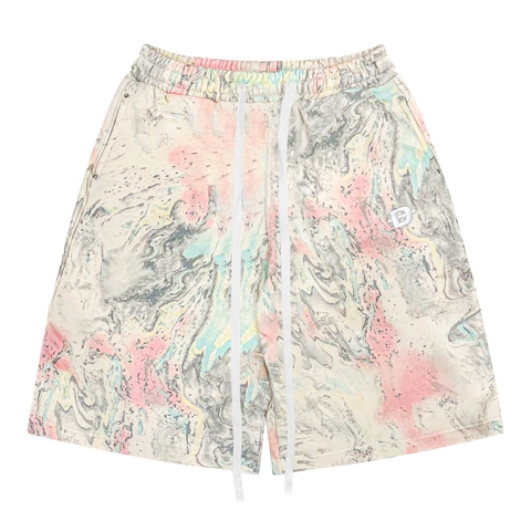 Quần short lửng hoạ tiết loang màu hologram DAVIES Commando Short
