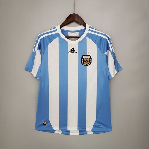 ÁO RETRO ARGEN XANH TRẮNG 2010
