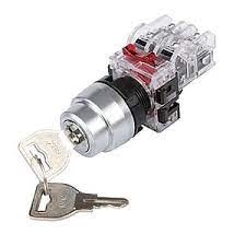 Công tắc xoay 3 vị trí có chìa khóa viền nhôm MRK-R3A2