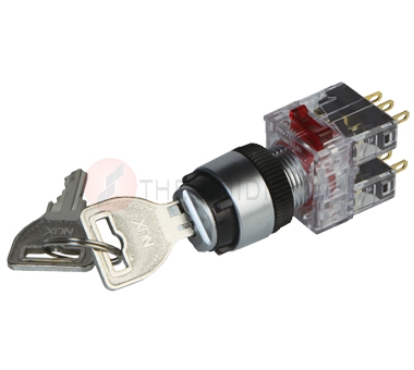 Công tắc xoay 3 vị trí có chìa khóa viền nhựa DRK-T3A2
