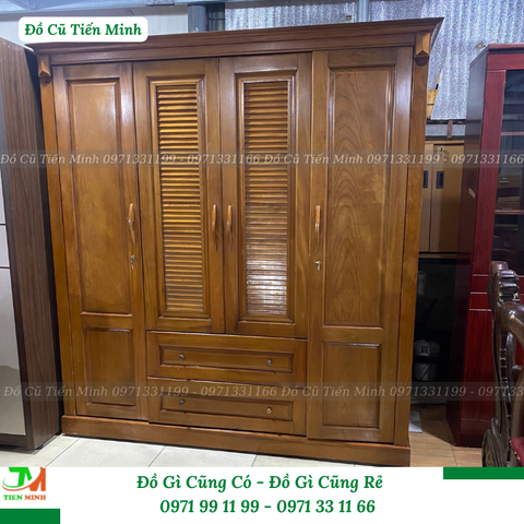 Thanh Lý Tủ Gỗ Xoan Đào 4 Cánh