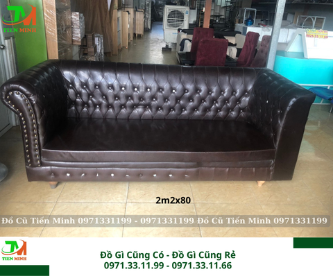 Thanh Lý Văng sofa da tân cổ điển