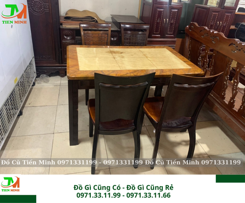 Thanh Lý Bộ Bàn ăn 4 ghế mặt đá