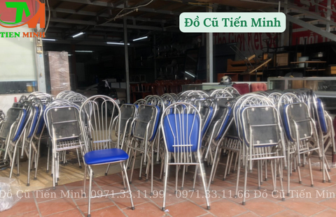 Thanh Lý ghế gấp inox mặt đệm