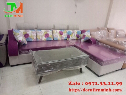 Sofa nỉ hoa phòng khách