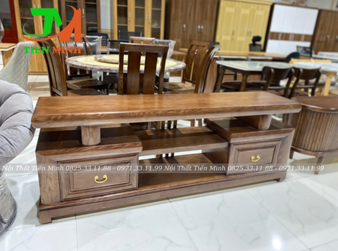 Kệ tv gỗ sồi 1m6 màu óc chó