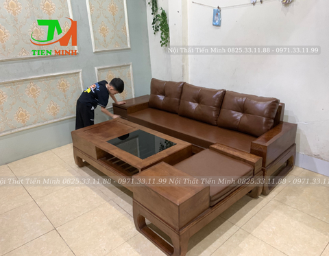 Bộ Bàn ghế ZITO văng dài 2m4 + 1 đôn to