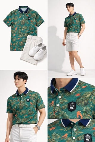 Áo MACAW ct hoa lá