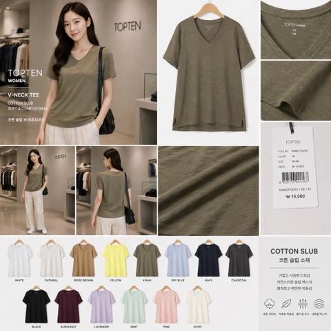 Áo Cổ Tim Topten Nữ CT MSB2TV2911A