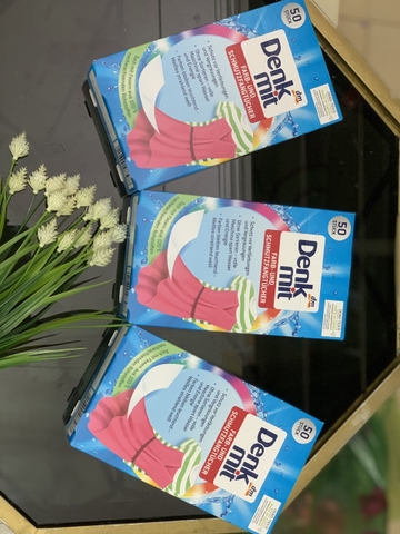 Giấy giặt chống phai màu quần áo Denkmit hàng đức