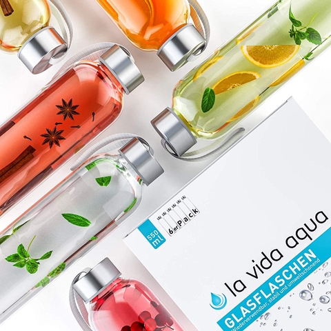 BỘ BÌNH THỦY TINH LA VIDA AQUA 500ML
