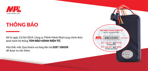 Thông báo bắt đầu sử dụng tem bảo hành điện tử MPL