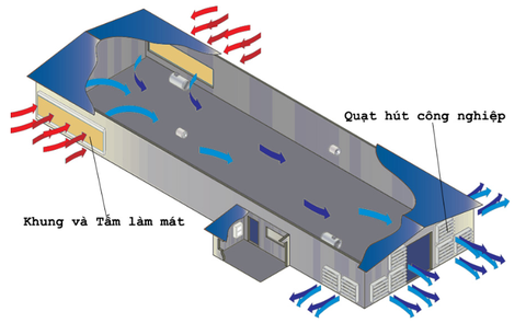 Hệ thống làm mát nhà xưởng bằng cooling pad