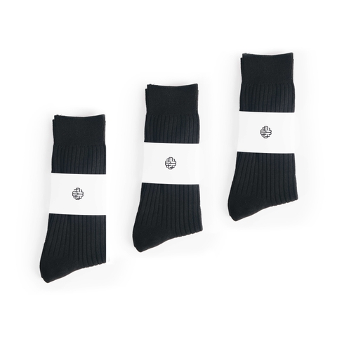 CLASSIC RIBBED 3-PACK - BLACK