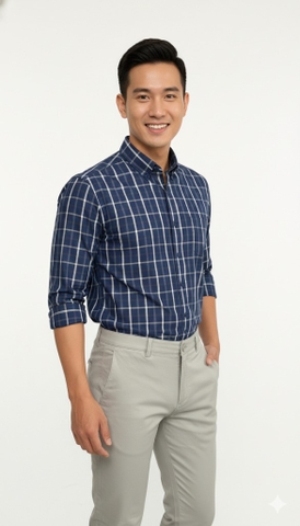 ÁO SƠ MI DÀI TAY AS255012D không túi